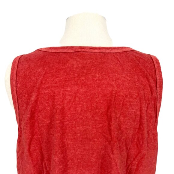 Mohnton Made Washed Look Hemp Cotton Tank Top Bright Madder Red Size 1X NWT - Picture 7 of 12